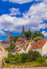 Picturesque medieval town of Semur en Auxois