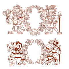 contour pattern maya, aztec and cacao nibs, chocolate label logo