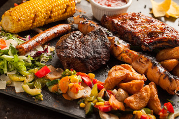 tex mex mixed grill meat