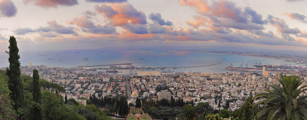 Fototapeta premium Panorama Haifa Israel