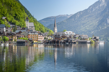 Fototapeta premium Hallstatt, Salzkammergut, Upper Austria, Austria