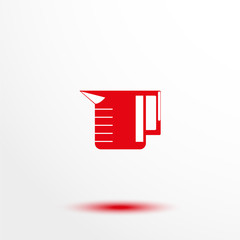 Beaker. Vector icon.