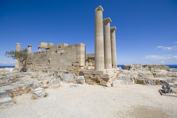 Fototapeta premium Temple of Athena Lindia, Lindos, Greece