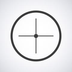 Target icon, sight sniper symbol isolated on a gray background, Crosshair and aim vector illustration stylish for web design