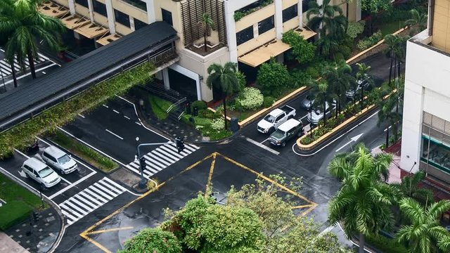 Busy Traffic Junction Time Lapse 4K