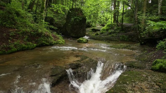 RAW-Video - Scheidegger Wasserfall im Allg&auml;u in S&uuml;ddeutschland 
