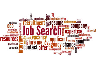 Job Search, word cloud concept 2