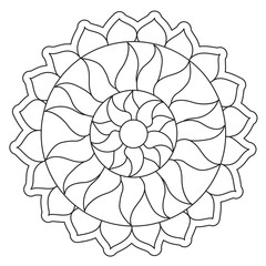 Coloring Simple Sun Mandala