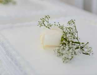 White Rose Boutonniere 