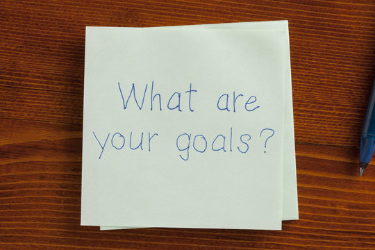 What are your goals written on a note