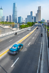 traffic in the downtown district,tianjin china.
