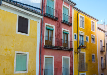 Fototapeta premium Typical colorful houses in the city of Cuenca, Spain