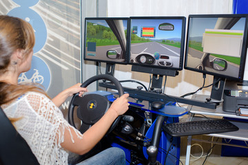 driving through a simulator