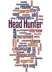 Obraz premium Head Hunter, word cloud concept 2