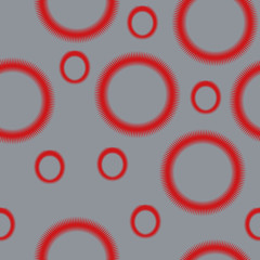 Red circle  seamless pattern.