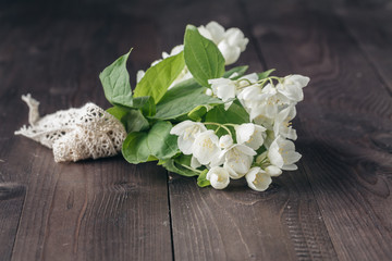 small bouquet of white flowers