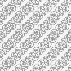 Perforated diagonal spiral flourish shapes small