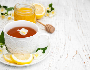 Cup of tea with jasmine
