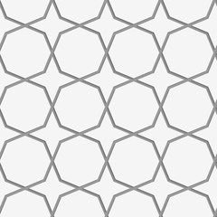 Naklejka premium Perforated octagons forming stars