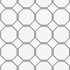 Perforated octagons in row