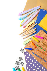 Set of stationery isolated on white