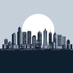 Obraz premium cityscape and sunrise