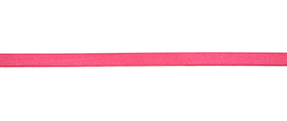 Pink ribbon on white background