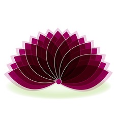 Lotus symbol flower logo art