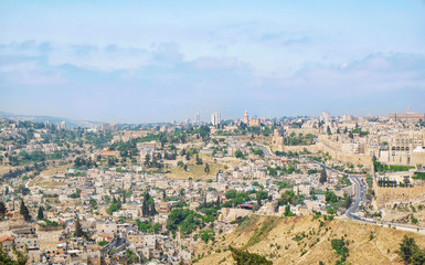 Fototapeta na wymiar View of Jerusalem city, Israel
