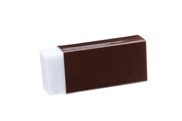 Eraser of the case of brown
