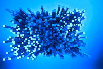 3d rendering of abstract blocks abstract background