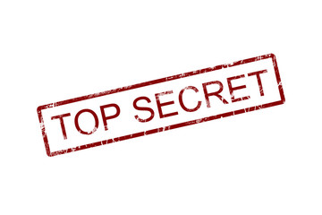 stamp top secret with red text over white background