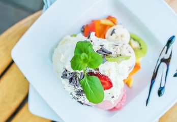 Delicious Fruit and Ice Dessert