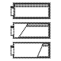 Set of battery charge level indicators