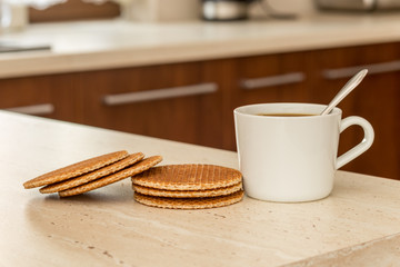 Dutch Waffles with a cup