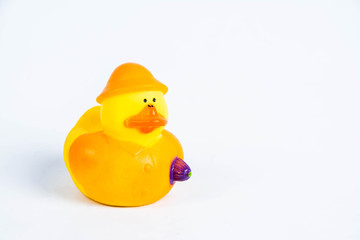 bath duck om white background,duck toy,Cute yellow rubber duck 