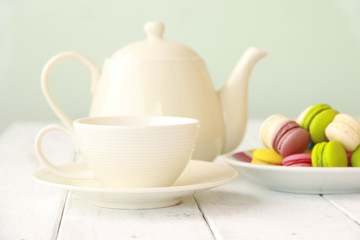Stock Photo:.cup of coffee on the table