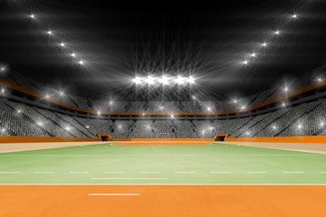 Image of handball field with spectators