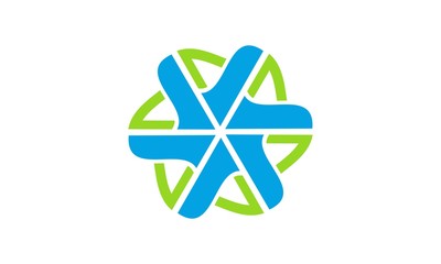 Fototapeta premium Abstract sphere logo rotation