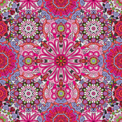 Vector seamless texture with abstract flowers.