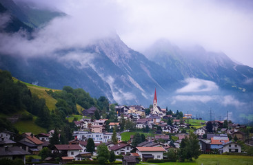View of Saint Anton am Arlberg in Austria