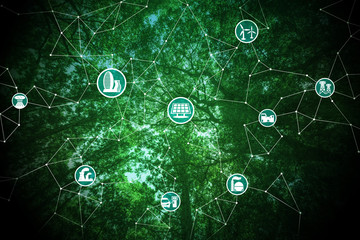 green forest and renewable energy image