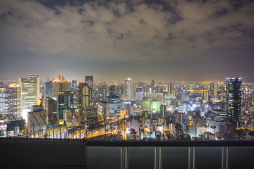 Fototapeta na wymiar Osaka city night view