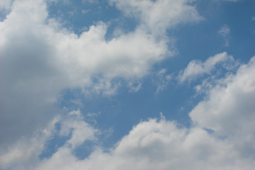 White cloud on the blue sky.