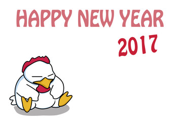 年賀状テンプレート　2017年