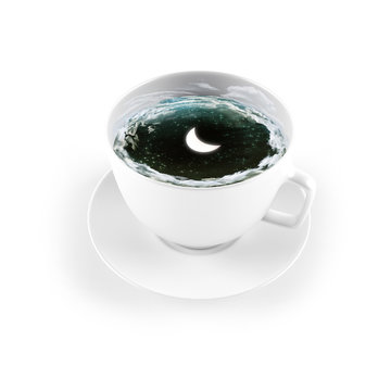 universe in a teacup. concept