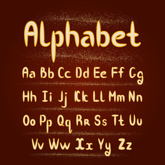 Alphabet. Set of letters. Vector abc.