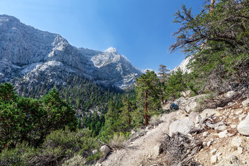 Whitney Portal area-Meysan Lakes Trail- Inyo National Forest,- CA- This very steep trail leads to an alpine lake.