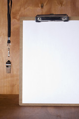 Whistle and paper for sports tactics