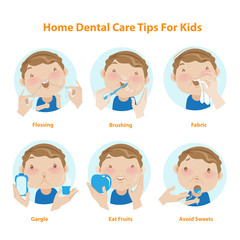 Dental kids/dental care for kids. vector, illustrations